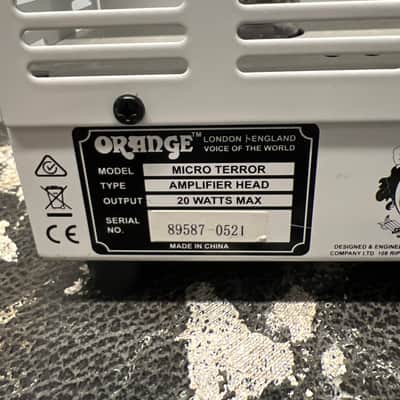 Orange Micro Terror 20-Watt Guitar Amp Head 2012 - Present - White image 8
