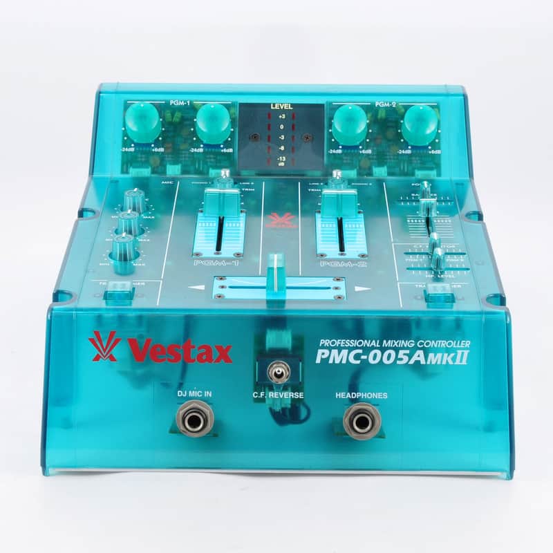Vestax PMC-005A MKⅡ Blue Translucent Rare DJ Mixer Equipment Mk2