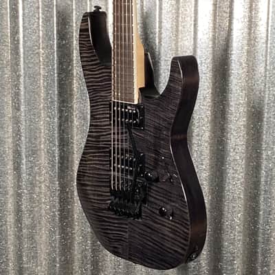 ESP LTD M-200 Flame Top See Thru Black Guitar M200FMSTBLK #0648 Used image 6