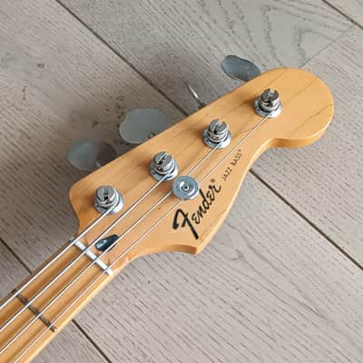 Fender Jazz Bass, Custom 60s pickups, Gotoh tuners, MIM2012 - White, Tiger Pickguard image 9