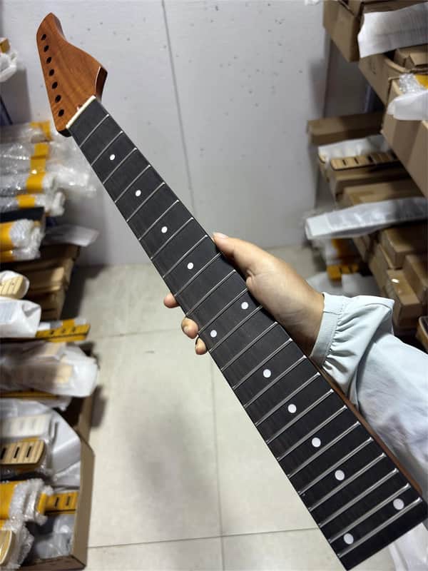 7 string 24 frets Satin Roasted Maple electric guitar neck DIY rosewood parts Width at Nut: 48mm image 1