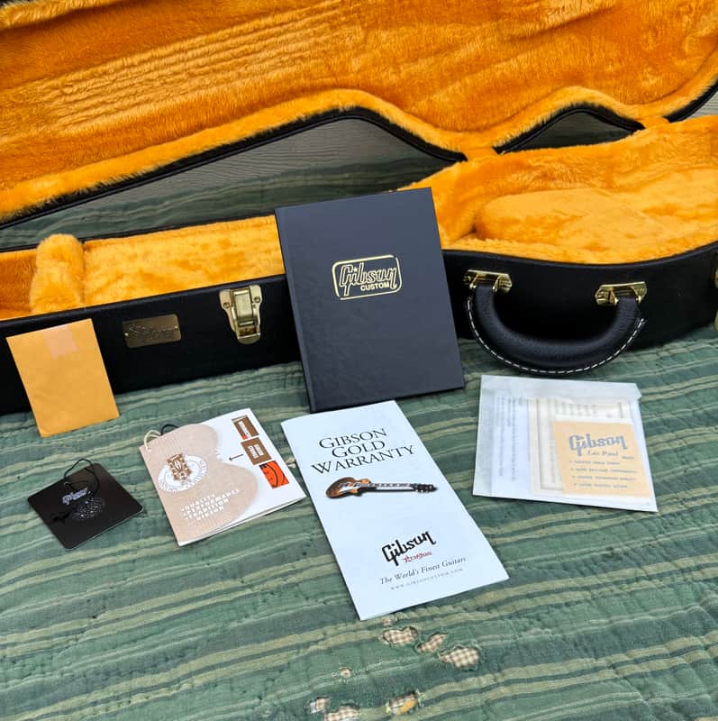Gibson ’61 SG Reissue Black Tolex Case – OEM Original Case w/ Case Candy – Excellent Condition image 1