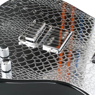Spear RT-ST Steel Top Electric Guitar Snake Skin Telecaster Mirror Unique Design image 11
