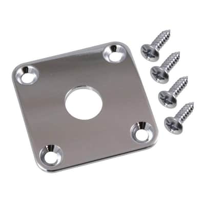 Les Paul Quality Metal Jack Plate With Screws Nickel  AP-0633-001 image 1