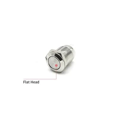 Guitar Kill Switch/Cutoff 12mm Chrome Momentary Flat Head Push Button. Complete Full Parts Kit image 4