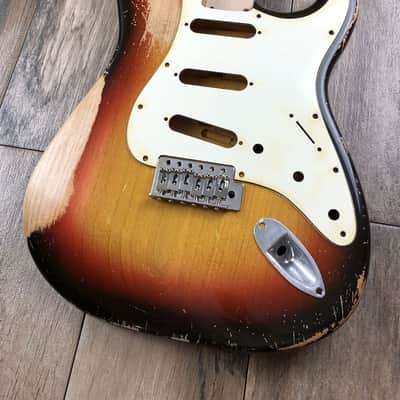 Made to Order - FRANCHIN Mercury guitar body JOHN FRUSCIANTE REPLICA Relic Aged 3-Color Sunburst 100% Nitro Lacquer Alder Stratocaster-Strat-S-Style Made in Italy image 2