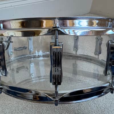 Ludwig Vintage Clear Vistalite 14” x 5” Snare Drum 70s - 10 lug image 3