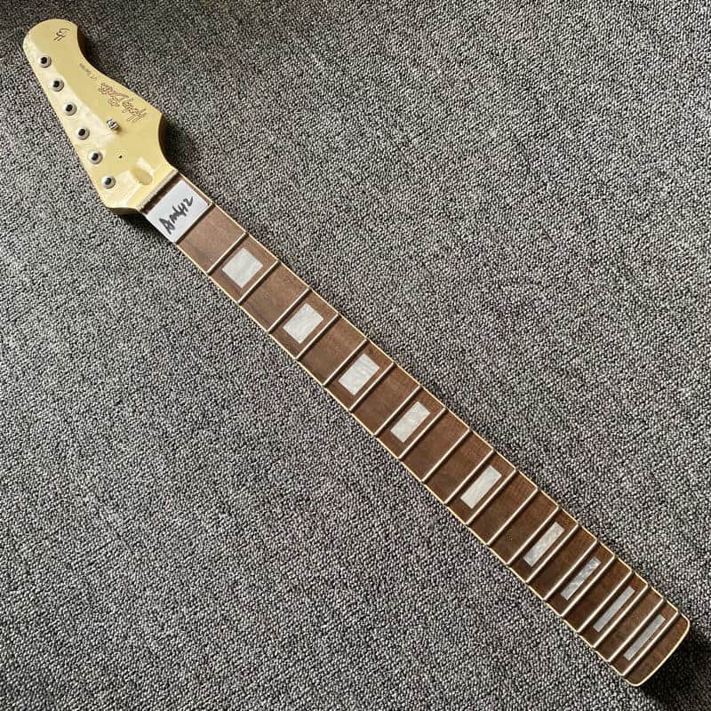 Cream Maple Wood Harley Benton Guitar Strat Style Neck, Rosewood 21 Frets Fingerboard image 1