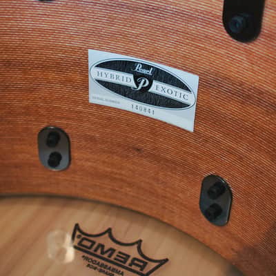 Pearl HEK1480 Hybrid Exotic 14x8" Kapur/Fiberglass Snare Drum image 8
