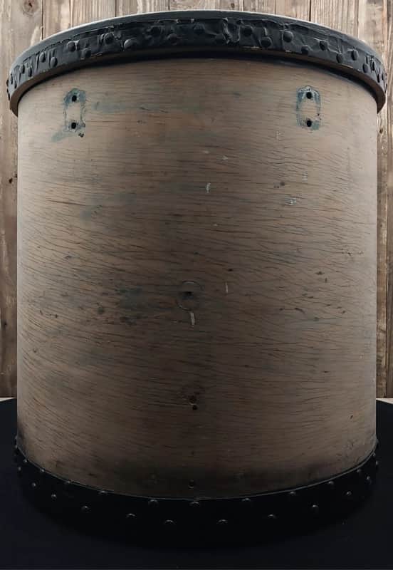 1931 Leedy 16"x16" Maple Floor Tom Shell w/ Hoop + Tacked Calf Heads image 1