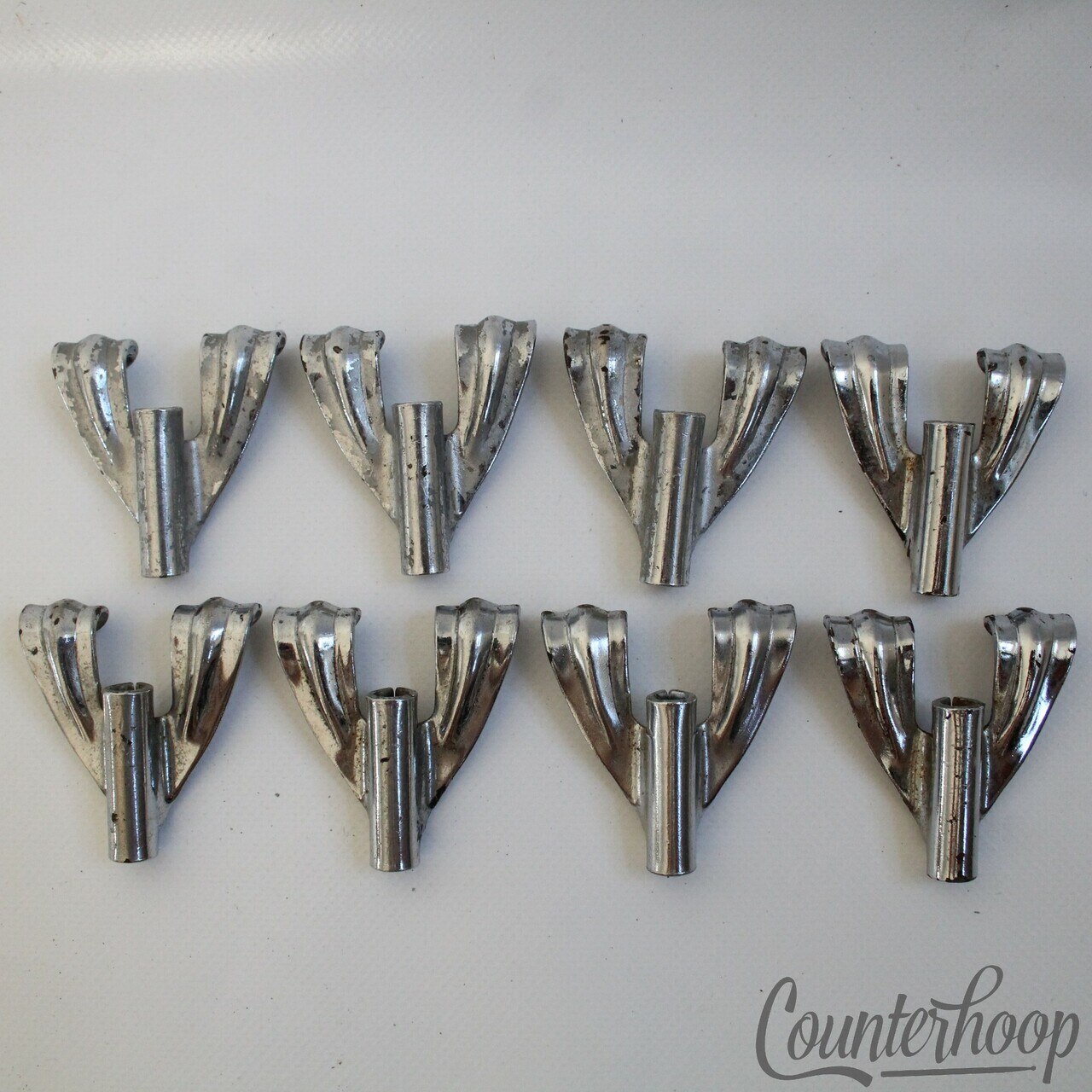 Ludwig 8x Tension Rod Claws Chrome Marching Snare/Bass/Tom Drum USA Vintage 60s — main photograph