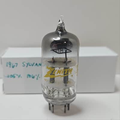 Vintage 1957 Sylvania 12AT7 Tube *TESTS NOS* 105% 106% ECC81 image 1