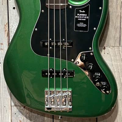 New Fender Player II Modified Active Jazz Bass with Rosewood Fretboard - Harvest Green Metallic, image 4