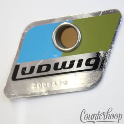 Ludwig 15x12"Concert/Tenor Tom Drum White Cortex Wrap Vintage 70s Blue/Olive B/O image 2