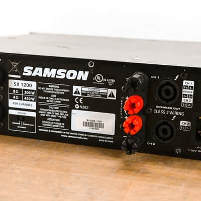 Samson SX1200 2-Channel Rack-Mount Power Amplifier CG010UT image 8