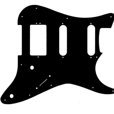 Custom Pickguard For 2019 - 2026 Made in America Kiesel Headless Delos (HD series) 22 -FRET HSS - Black/White/Black .090" image 1