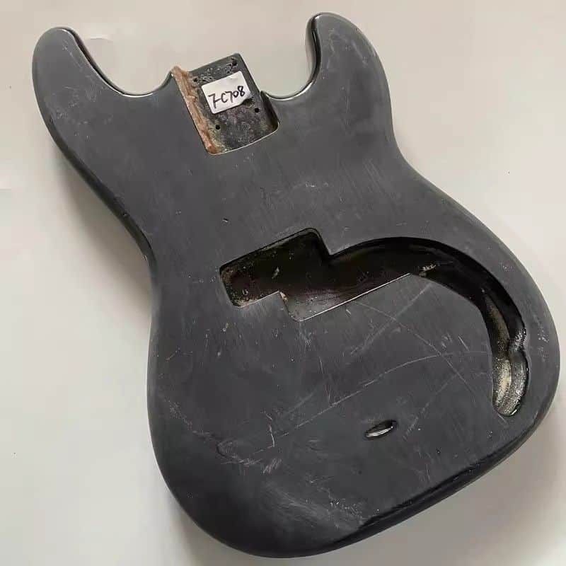 Black Basswood P Bass Style Body image 1