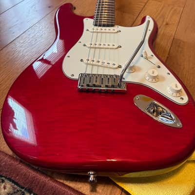 Fender American Deluxe Stratocaster 2000 - Transparent Red image 10