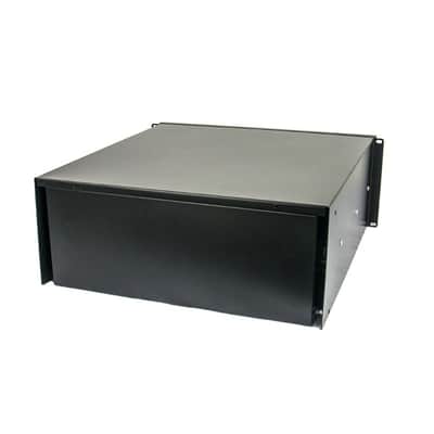OSP 16 Space Shock Mount Rack Road Case w/Lid Table & 4 Space Rack Drawer image 7