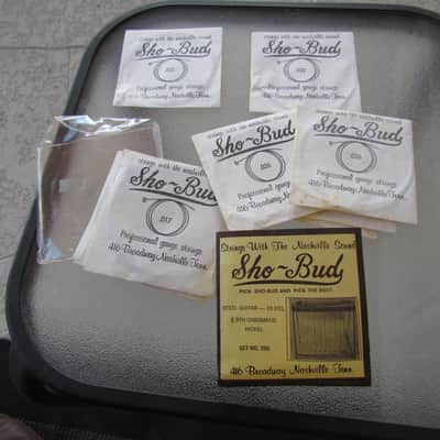 Sho-Bud Steel Guitar Strings Vintage Sho-Bud Pedal Steel Guitar Strings Unused But Tarnished 9 Of 10 Strings Cool Case Candy! image 2
