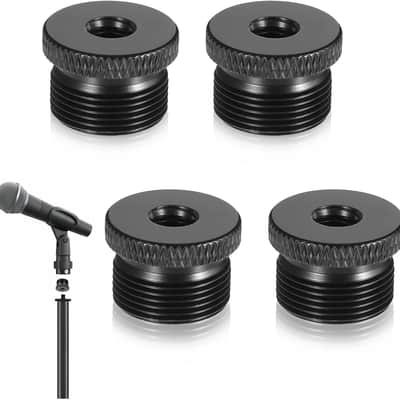 4 Pcs Mic Stand Adapter Microphone Stand Adapter 1/4 Female to 5/8 Male Screw Adapter Thread Tripod Screw Adapter for Microphone Stand Mount to Camera Tripod image 1