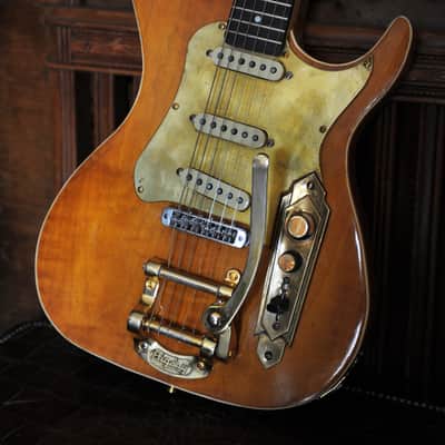 Postal Handmade Memphis Rocket Deluxe Antique Natural Bigsby Fender 57/62 Strat pickup Set image 14