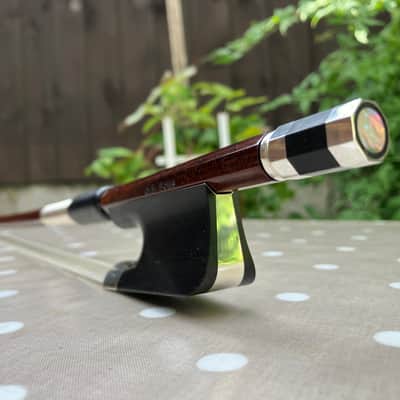 Double Bass French Bow - G.B.Bows - Snakewood Model - Silver Mounted image 4