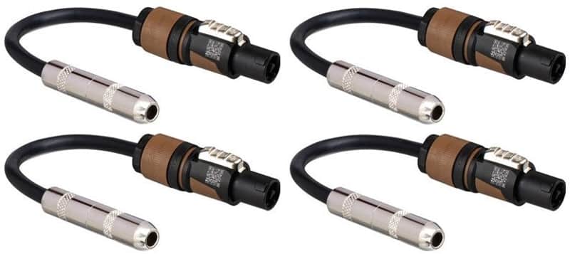 4 Hosa GSK-112 1/4" Female to Speakon Male Speaker Cable Adapter 12 AWG image 1