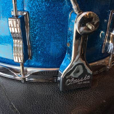 Ludwig Super Classic Keystone - S/N 1965 -5.5 x14 - Blue Sparkle - #596 image 7