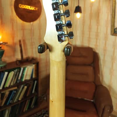 Krunk Ani Style Black Custom Guitar Soviet Era Reissue Rare USSR Retro image 6