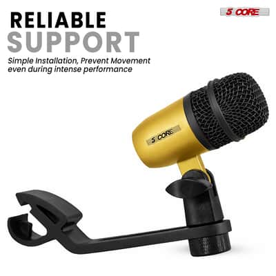 5 Core Drum Microphone Kit 7 Piece All Metal Drummer Instrument Mics Tom/Snare & Cymbals Set image 11