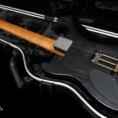 Preowned 2019 Luxxtone Guitars El Machete Geode in Gloss Blue Flame Top w/ Roasted Flame Maple Neck image 5