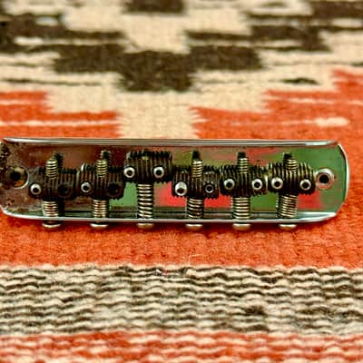 Vintage 1960's Fender Jazzmaster Jaguar Offset Guitar Bridge Complete ~1967 image 3
