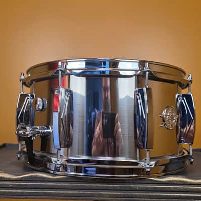 Dunnett Classic Stainless Steel 7"x14" Snare Drum w/ Polished Deko Lugs + Bag image 9