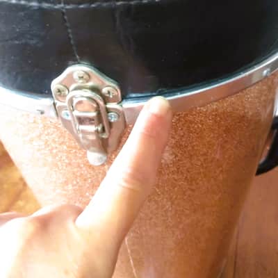 Vintage Ludwig Seat Case Canister Throne - Pink Champagne image 9