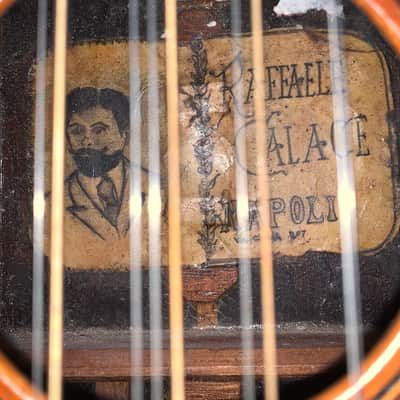 Raffaele Calace Italian folk guitar 1890 - Natural Wood! image 7