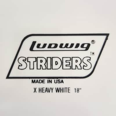 NOS Ludwig Strider 18" Extra Heavy White Underline Block Logo Made In USA 1980s image 2