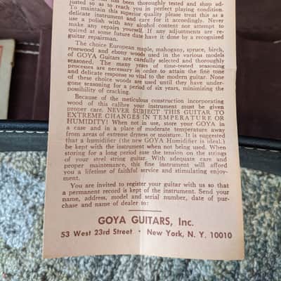 Goya Levin G10 Classical Guitar ca 1965 image 11