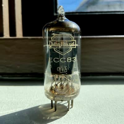 VINTAGE 1962 MULLARD ECC83 / 12AX7  - BLACKBURN FACTORY - MADE IN THE UK - BRITISH VALVE ASSOC STAMP - VERY GOOD CONDITION image 1