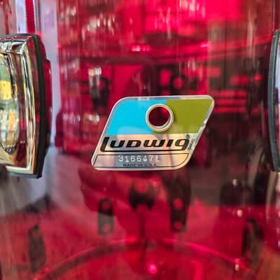 Ludwig Red Vistalite 20-14-12" Downbeat Drum Kit 2023 image 10