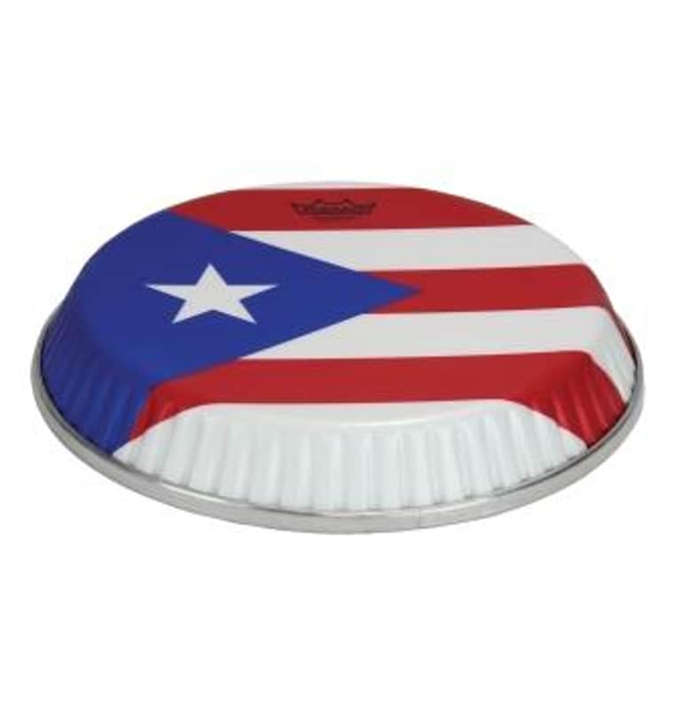Conga Drumhead, Symmetry, 11.75“ D2, Skyndeep, ”puerto Rican Flag“ Graphic image 1