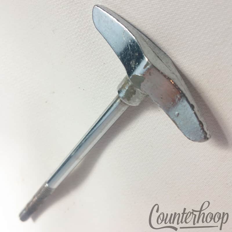 *Pearl 1x Bass Drum Tension T-Rod 6mm Thick Chrome Vintage 60s Made Japan* image 1