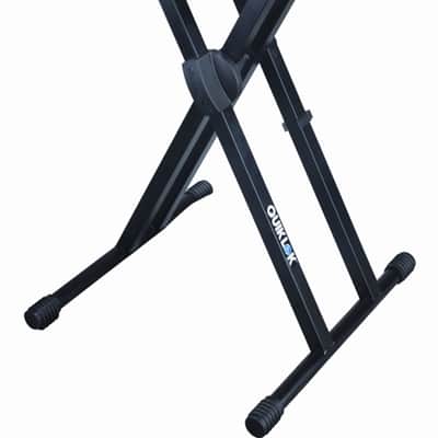 Quik Lok T-550 Double-Braced Keyboard Stand, Black image 1