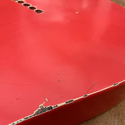 Brand new  ! Lightest 1 piece Swamp Ash in paint on Reverb  ?  . 1.1 kg in relic Faded Fiesta  Red Nitro . image 2