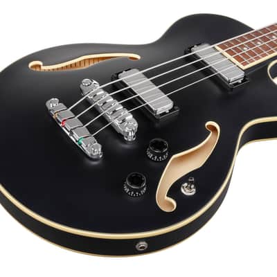 Ibanez AGB200 Semi-hollow Bass Guitar - Black Flat (AGB200BKF) image 8