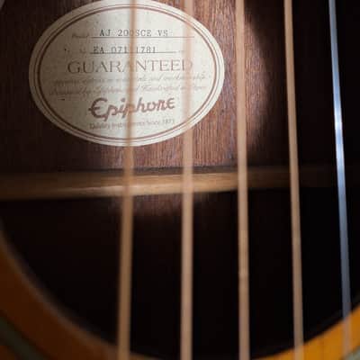 Epiphone AJ200SCE Advanced Jumbo Vintage Sunburst Gloss image 3