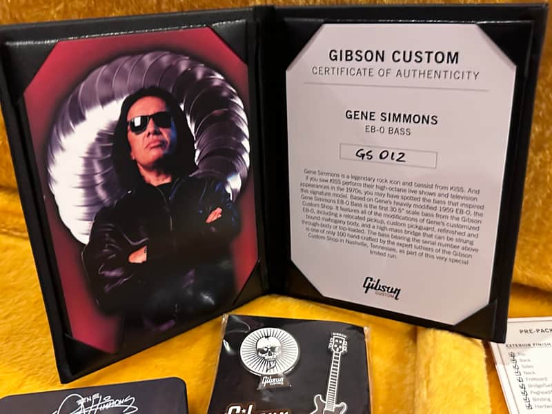 Gibson Gene Simmons Signature EB-0 2023 - Ebony Custom Shop - KISS Demon MIB image 1