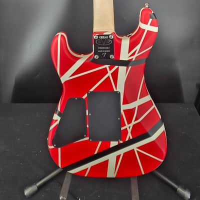 EVH Striped Series 5150, Maple Fingerboard, Red with Black and White Stripes image 7