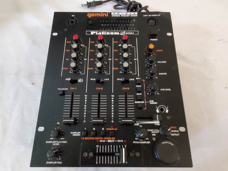Gemini PS-676 Stereo Preamp Mixer - Platinum Series - Good Used
