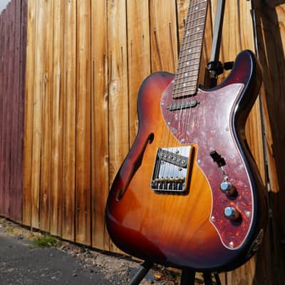 G&L USA ASAT Classic Thinline 3-Tone Sunburst 6-String Electric Guitar w/ Gig Bag (2022) image 5